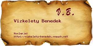 Vizkelety Benedek névjegykártya